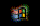windows 98 logo with black background